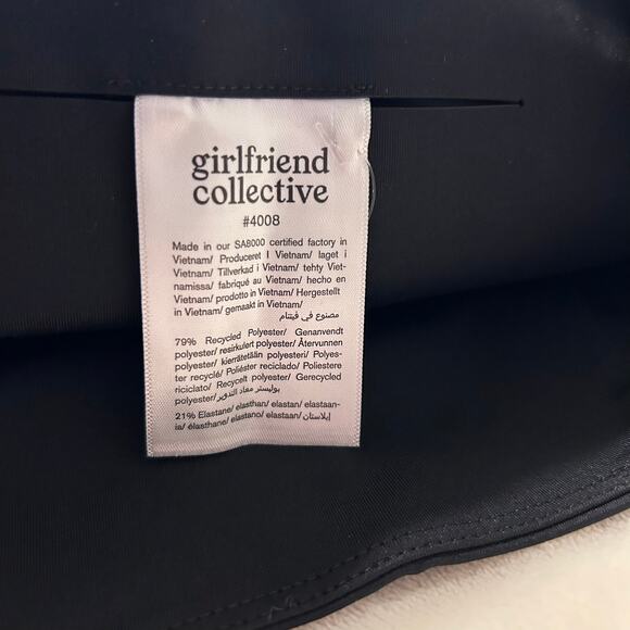 Girlfriend Collective Women's Black Compressive High-Rise 7/8 Legging - Size XS - Picture 6 of 9